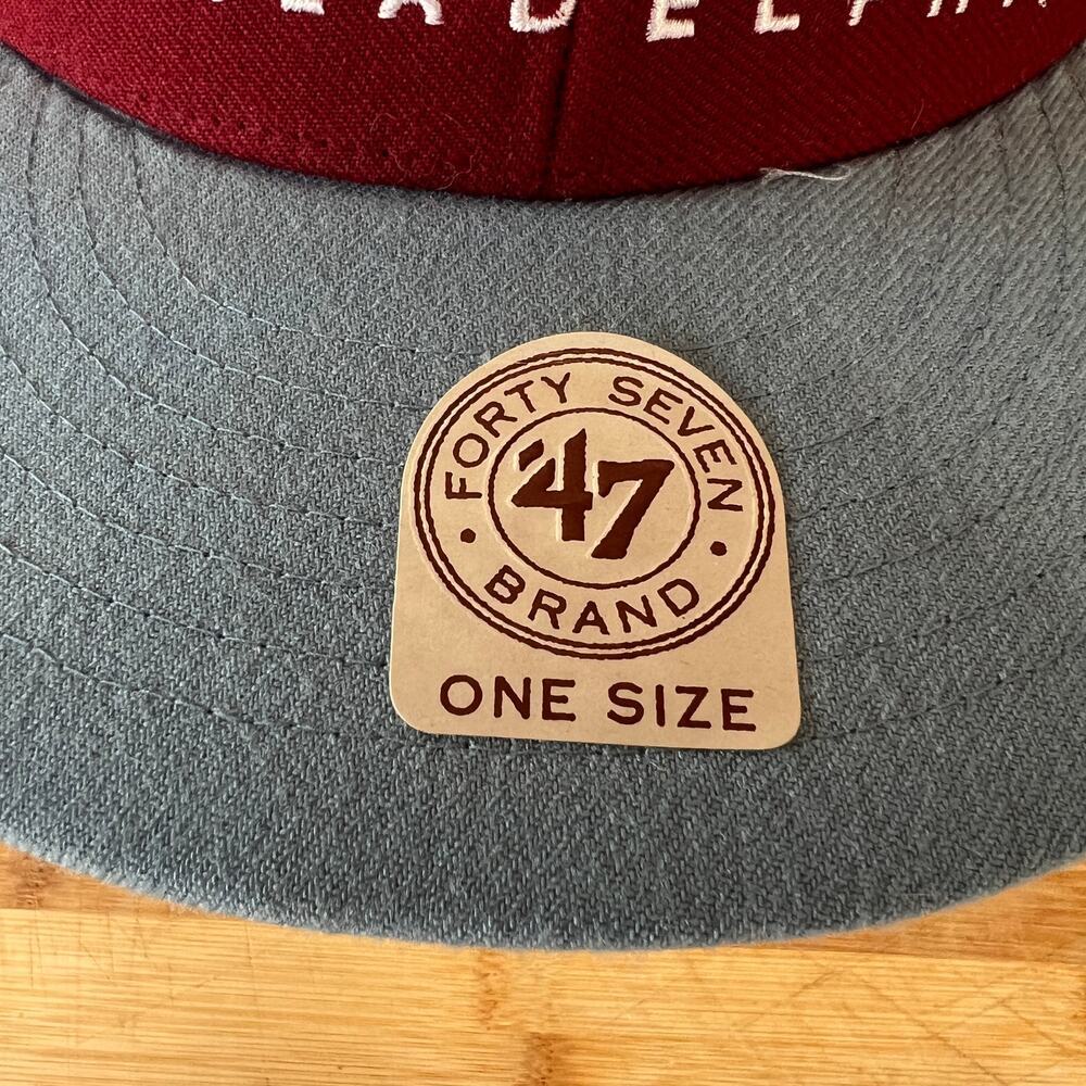 Phillies Maroon and Gray Snapback Hat - Picture 11 of 11